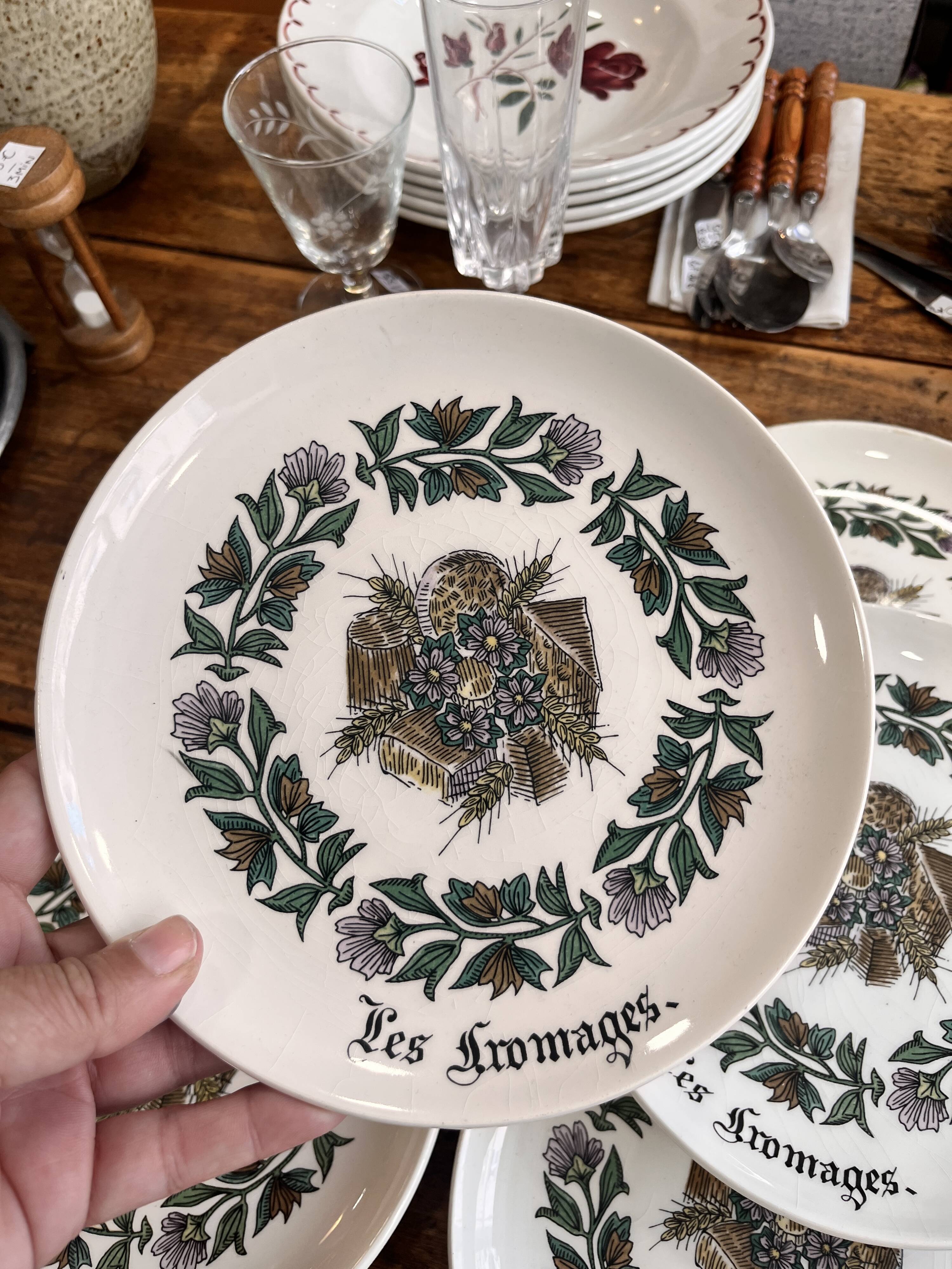 Assiettes à fromage Gien