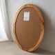 Oval pine mirror Glasmaster Markaryd Sweden 1970s