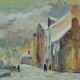 Painting “Under the Snow”, signed J.J Duboc – 1980