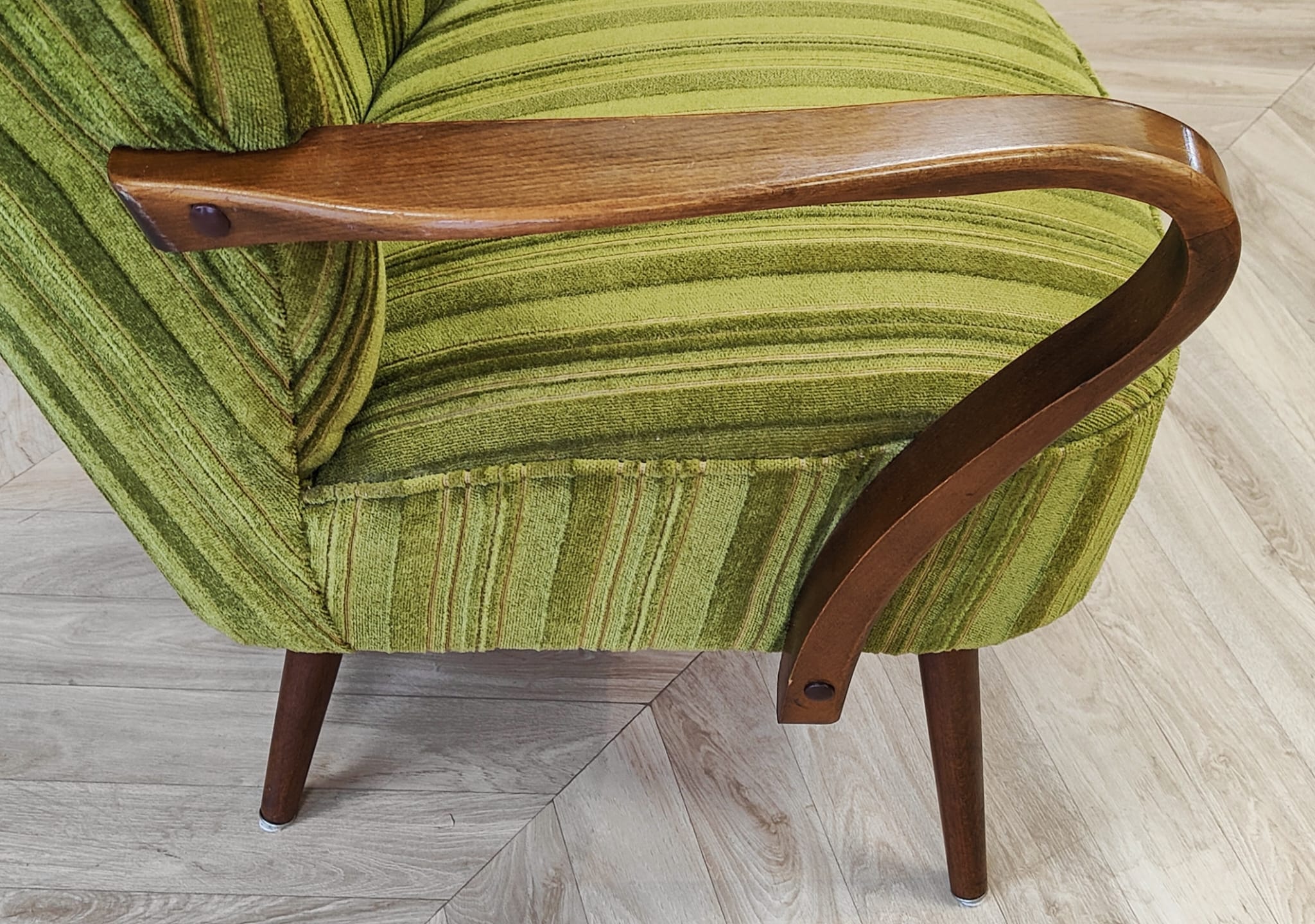 Two mid century cocktail chairs, vintage