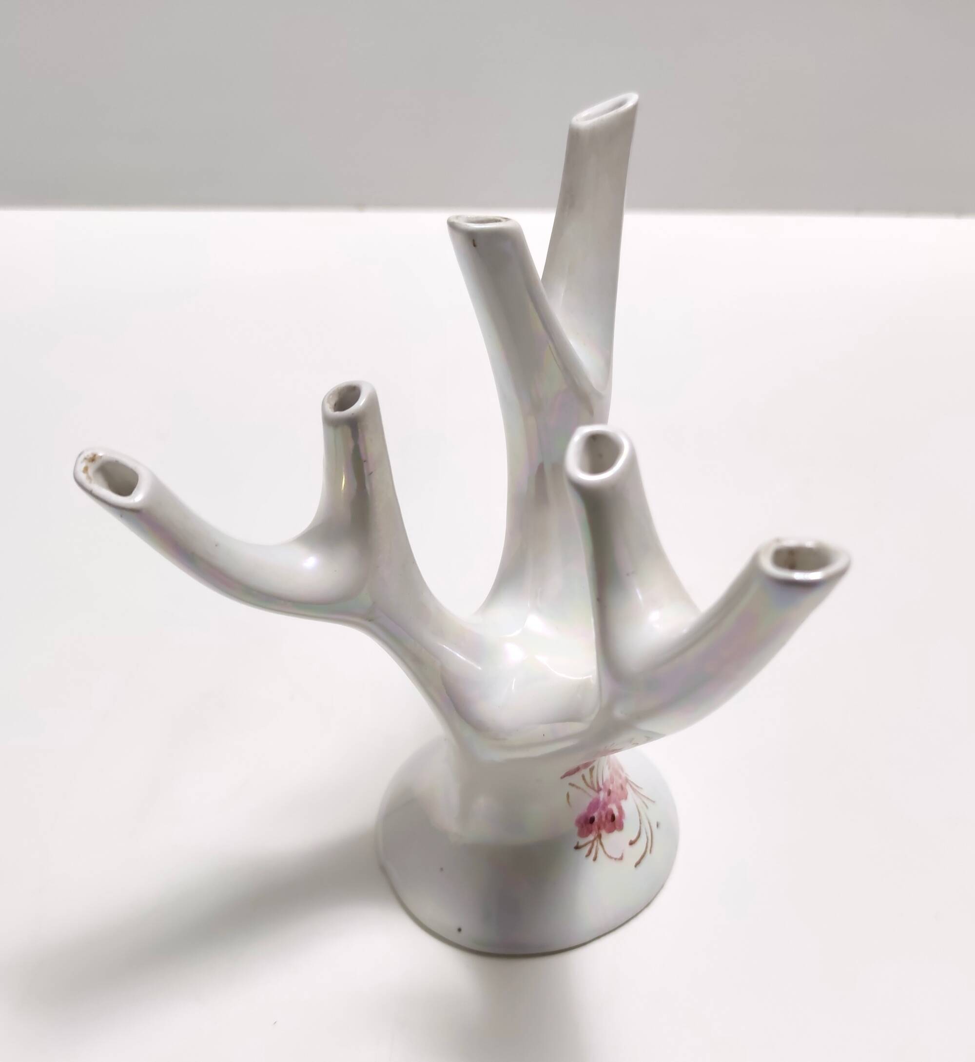 Branch-Shaped Glazed Ceramic Vase by Guido Andlovitz for Lavenia