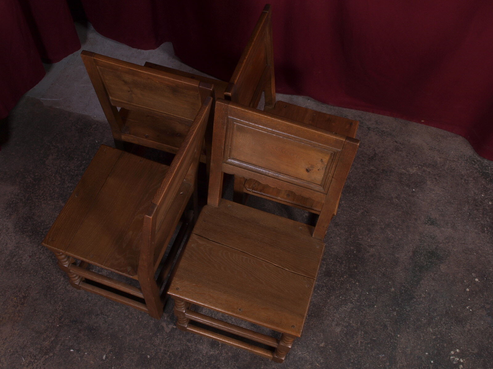 8 chairs danish dowel wood chairs, 1800s