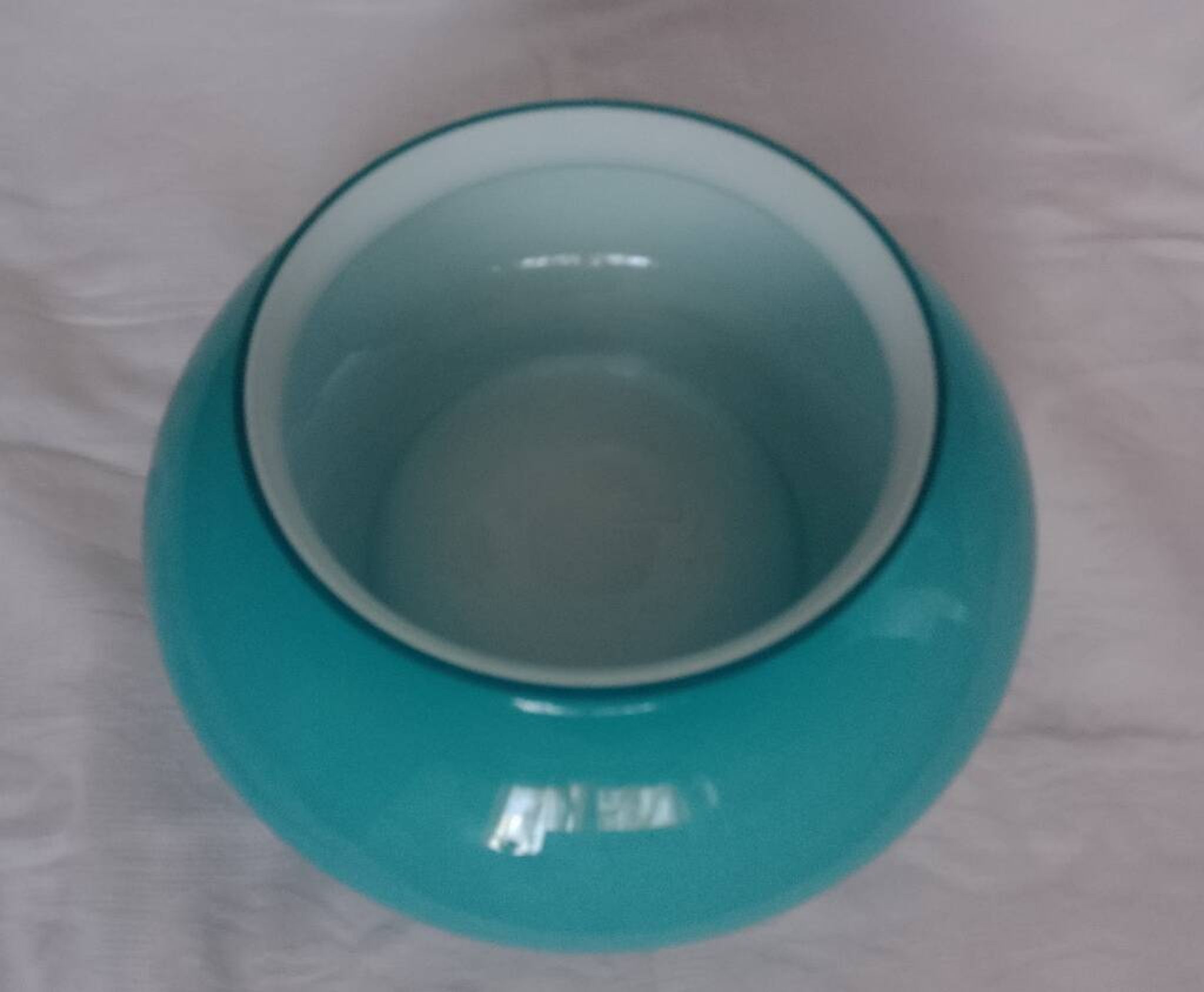 Art Deco Ceiling Lamp Turquoise Opaline Glass