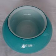 Art Deco Ceiling Lamp Turquoise Opaline Glass