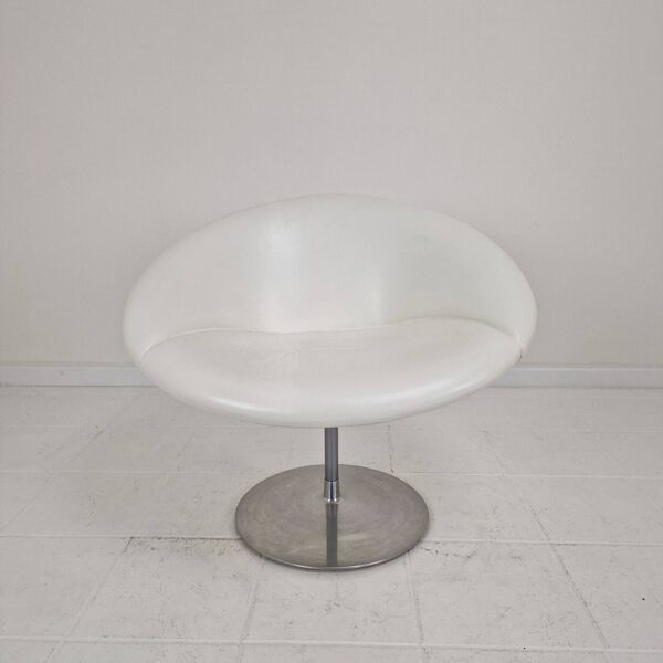 Chaise Artifort Little Globe par Pierre Paulin en cuir, années 1980