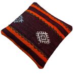 Vintage turkish kilim cushion cover , 40 x 40 cm