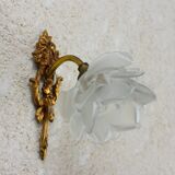 Glass paste flower applique