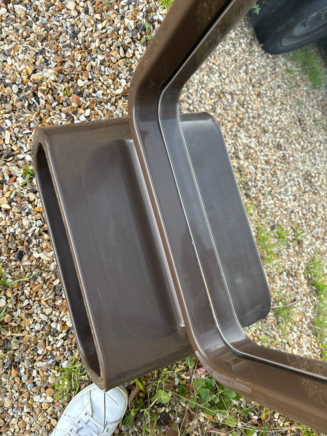 Vintage thermoformed plastic mirror