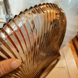 Art Deco cut or dish in smoked glass