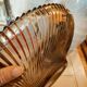 Art Deco cut or dish in smoked glass