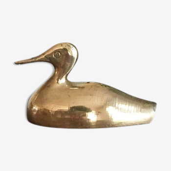 Canard laiton vintage - statuette laiton - midcentury brass statue