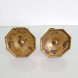 Pair of gilt bronze candlesticks signed Alfred Daubrée, Napoleon III
