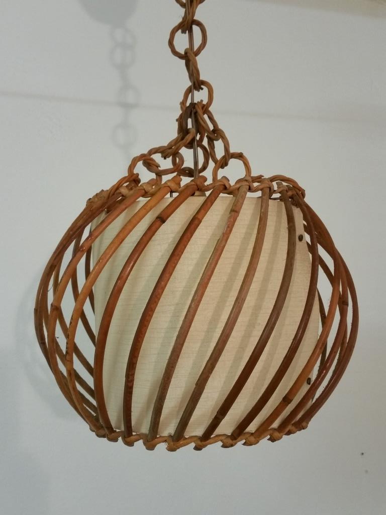 Hanging lamp wicker