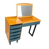 Coiffeuse avec tiroirs de rangement et miroir rabattable