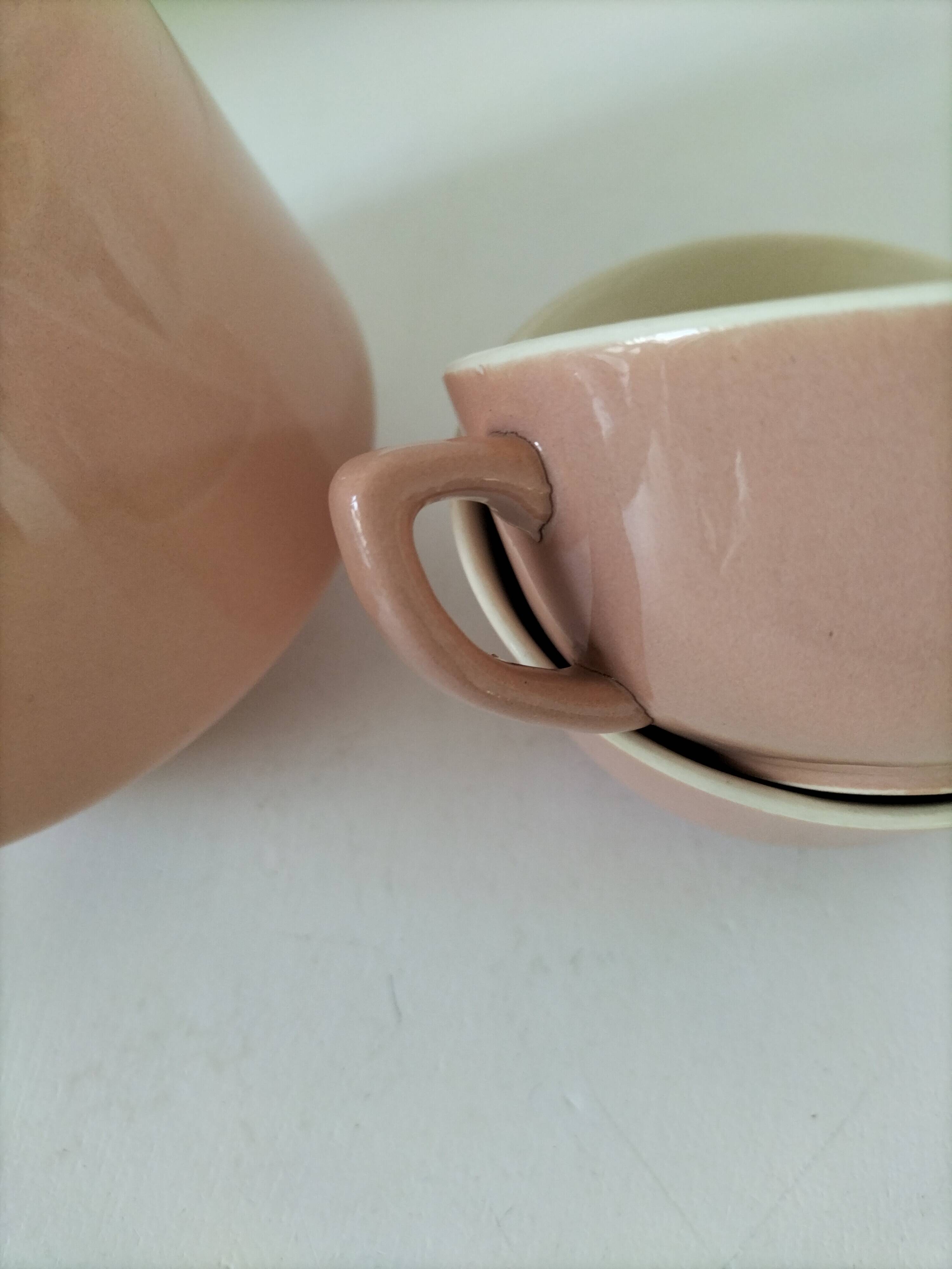 Teapot & duo cups Villeroy & Boch powder pink –