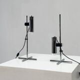 Set of two chrome table lamps by Targetti