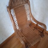 Old rattan armchair
