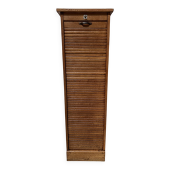 Oak curtain filing cabinet 20th century office furniture