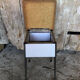 Stool chest formica wood feet compass metal chrome vintage