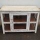 Small old white wooden display case