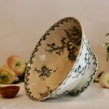 Ironware salad bowl, Gien, thistles model