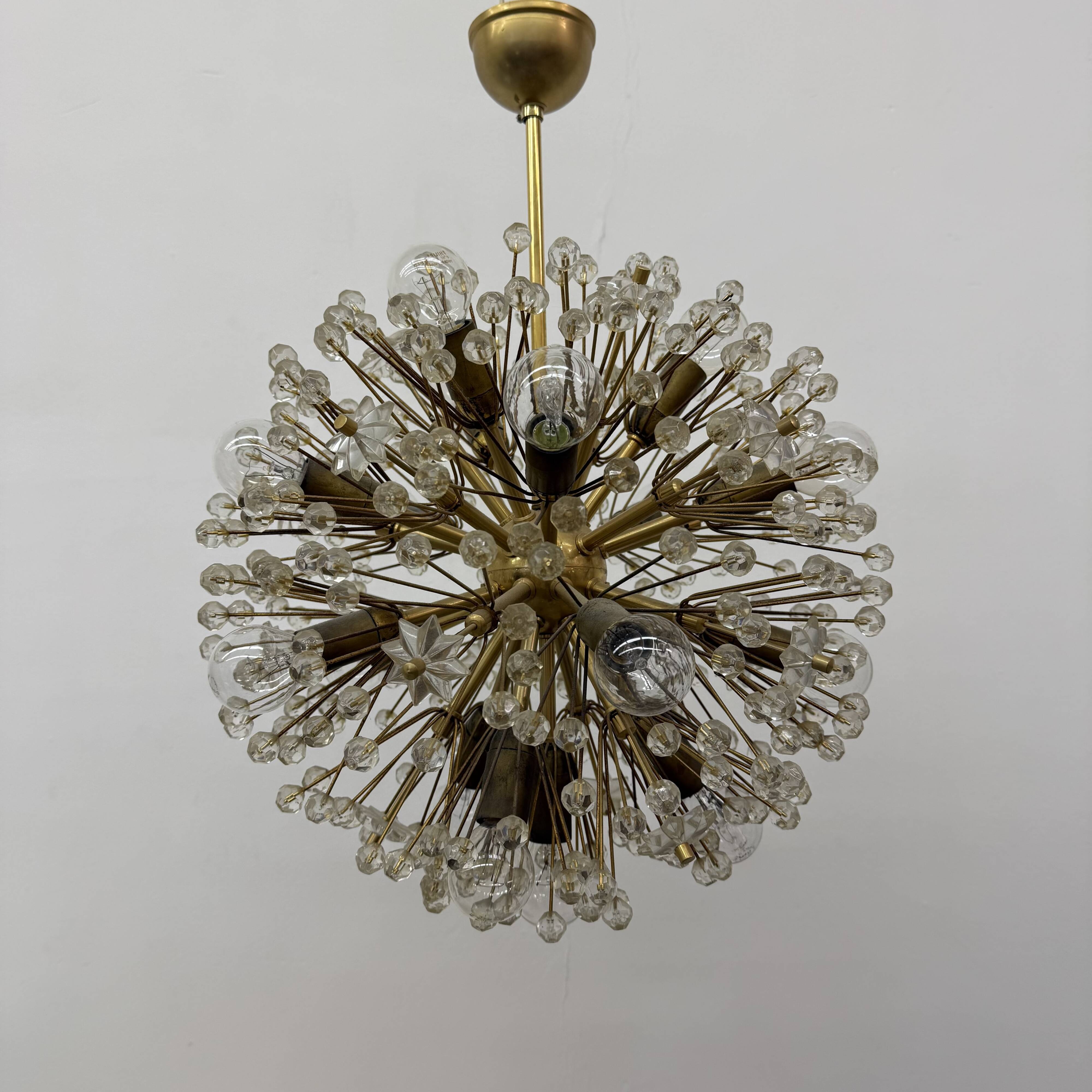 Starburst Brass Chandelier by Emil Stejnar, Austria 1960s