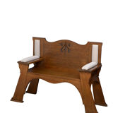 Arts And Crafts oak hall bench