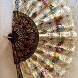 Eventail dentelle vintage