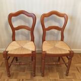 Set of 2 Baumann straw chairs