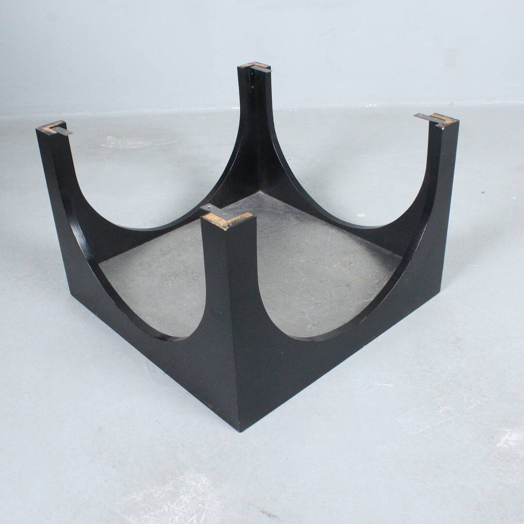 Heinz LILIENTHAL (1927-2006), coffee table, wood, engraved plaque, 1970s