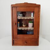 Old bathroom cabinet from the 40s in solid oak