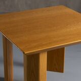 Square oak dining table, Germany, 1970s