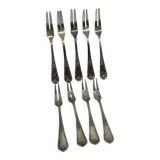 9 silver snail forks