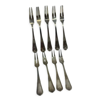 9 silver snail forks