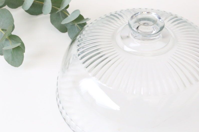 Glass cheese bell, vintage