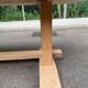 Grande table de monastère brutaliste en chêne massif 210x100cm 70s