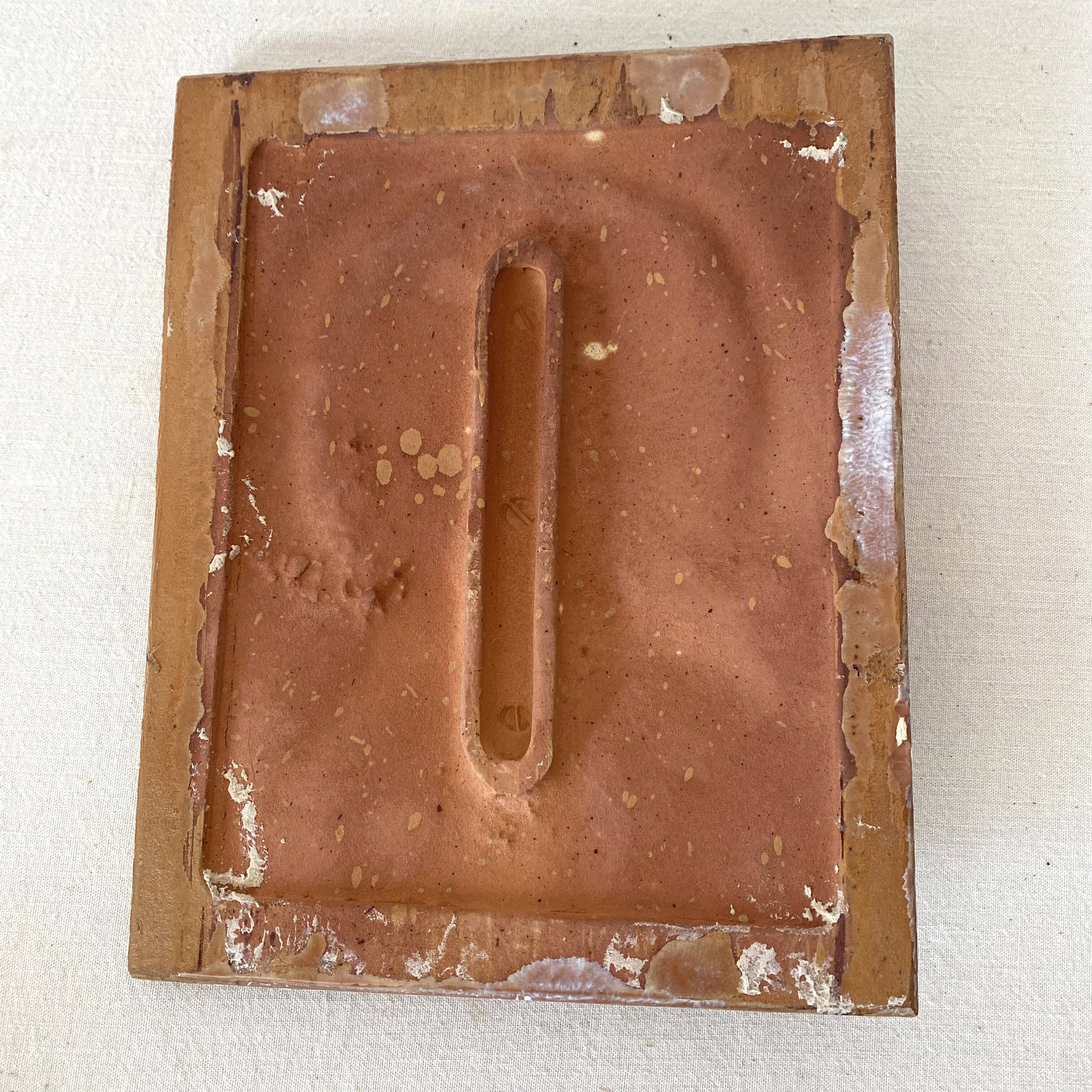 70s relief ceramic tile