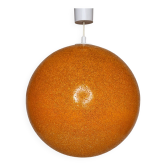 Suspension Globe orange Années 60-70