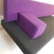 Sofa bed Gijs van der Sluis purple anthracite kvadrat wool upholstery
