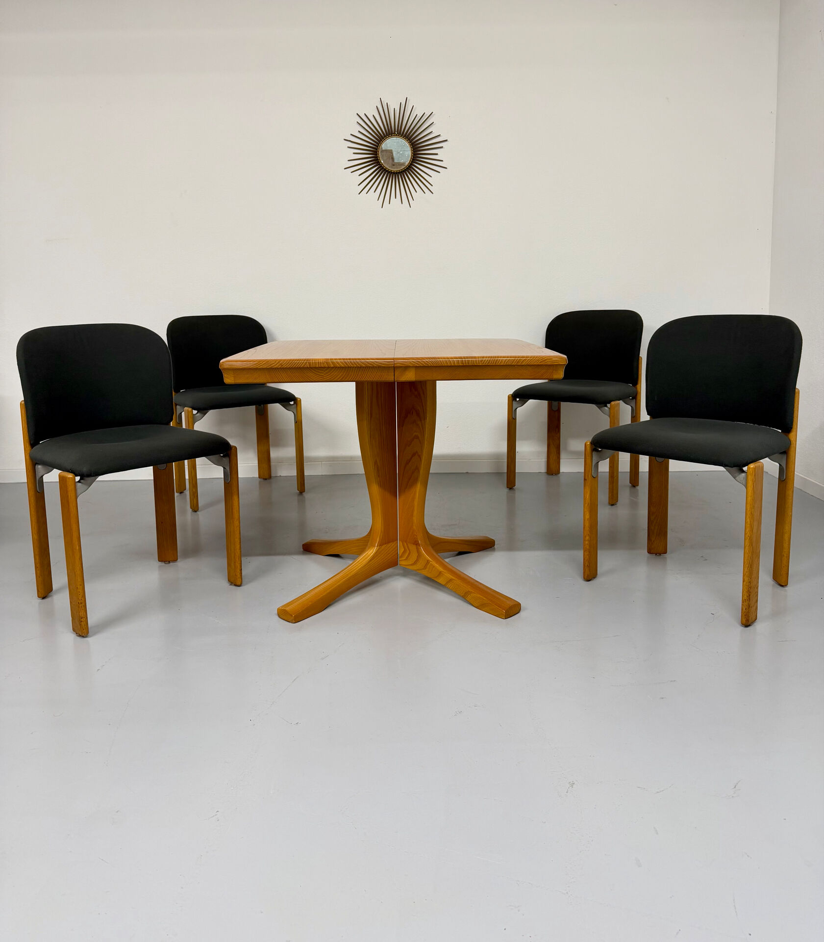 4 vintage Bruno Rey design chairs for Dieticker from the 1970s.