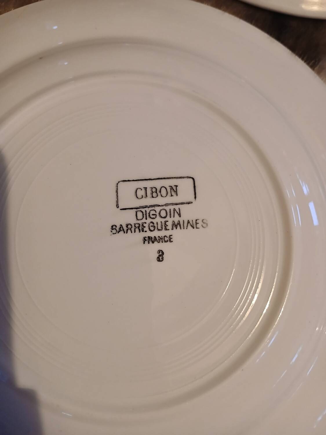 6 assiettes à dessert anciennes Digoin et Sarreguemines