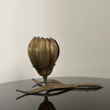 Vintage brass flower ashtray 1970