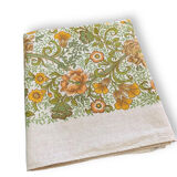 Rectangular tablecloth with vintage orange flowers