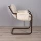 Vintage 70's metal and fabric armchair, scandinavian design