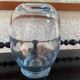 Vintage engraved crystal vase