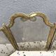 Antique brass fireplace screen from the 1920s, 4-panel fireplace screen