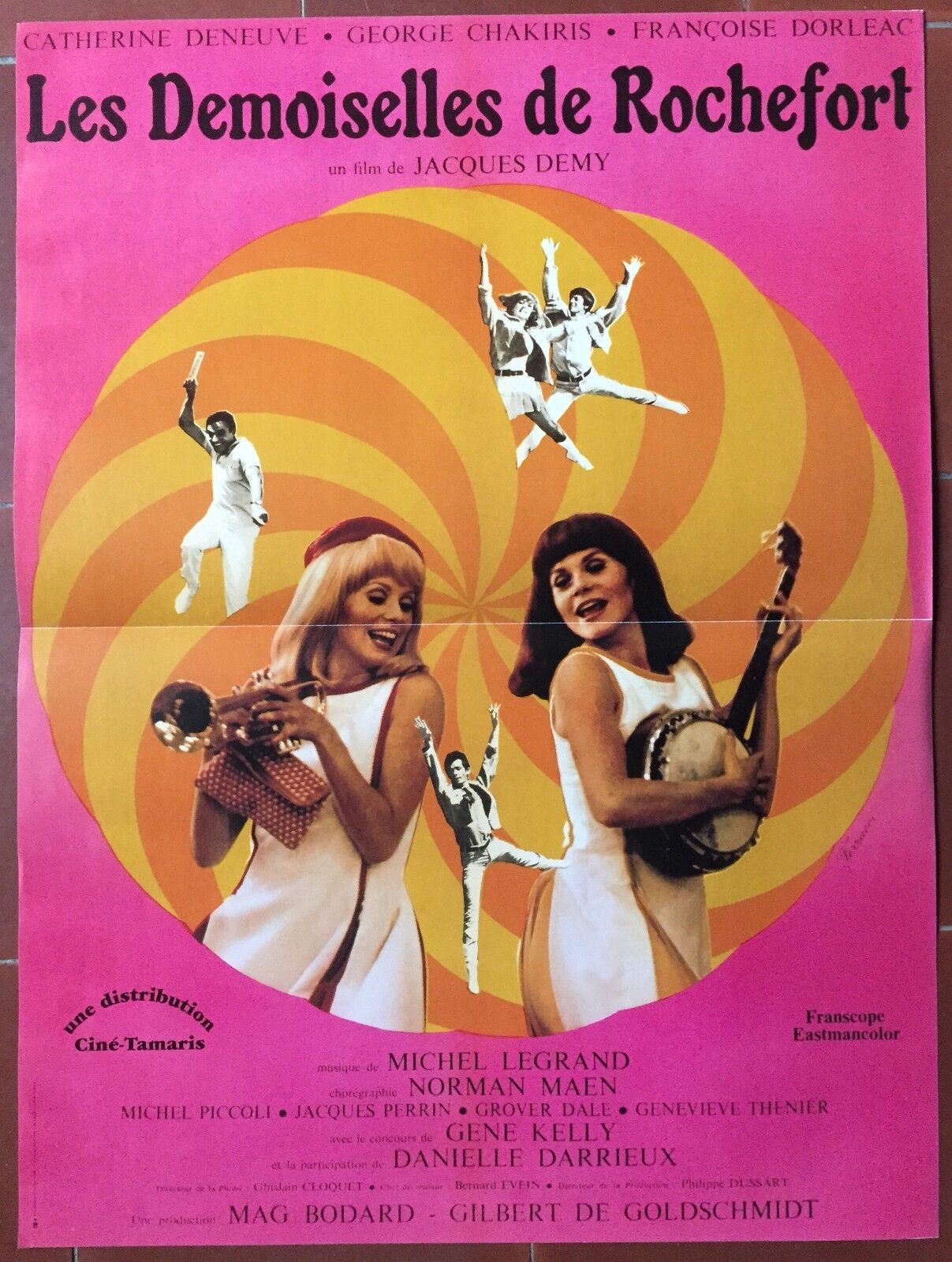 Cinema poster "Les Demoiselles de Rochefort" Catherine Deneuve 40x60cm 90's