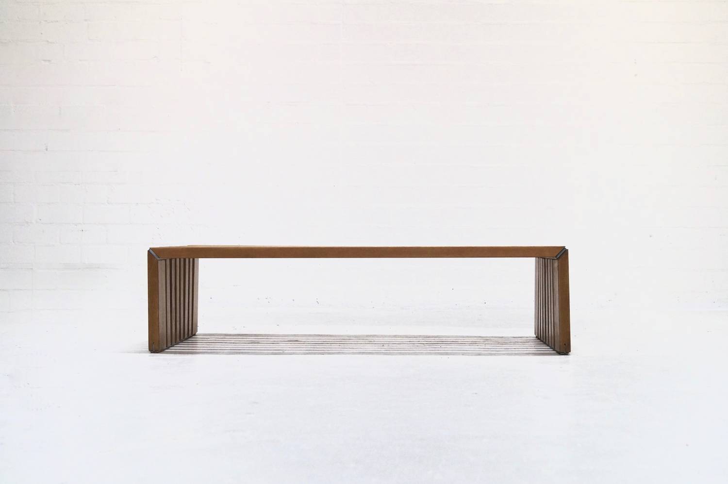 Wood slat bench Walter Antonis for Arspect 1970's