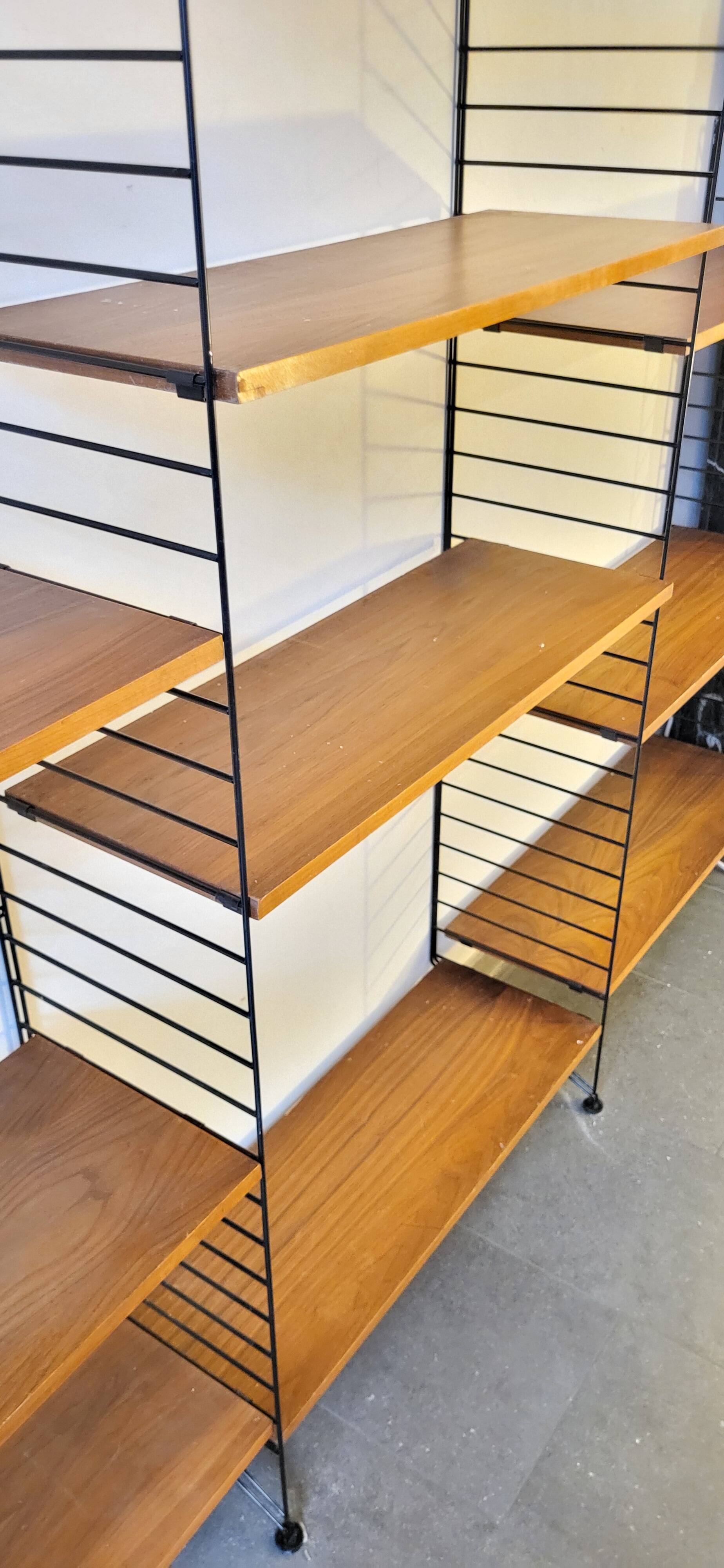 Large Modular String Shelf Scandinavian 1970s