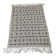 White and blue rug with Berber patterns, hand-woven in natural wool